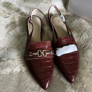 Marc Fisher Frona Croc Embossed Leather Slingback